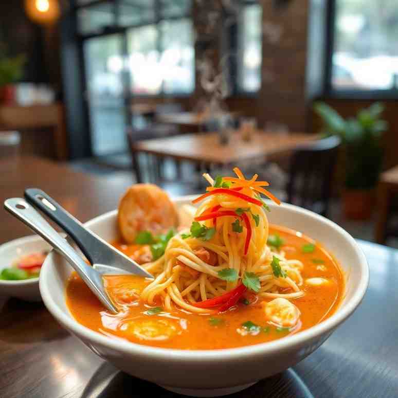 Brunei Laksa Asian Noodle Soup